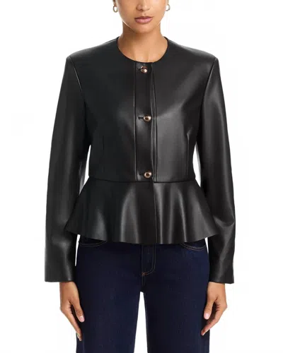 Six/fifty Vivian Peplum Hem Jacket In Black