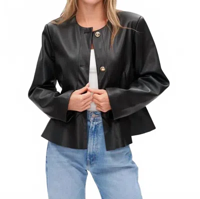 Six/fifty Vivian Peplum Jacket In Black