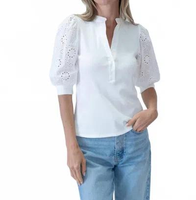 Six/fifty Women's Kaleigh Ribbed Tee In White