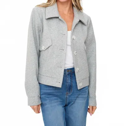 Six/fifty Women's Katrina Herringbone Jacket In Grey In Gray