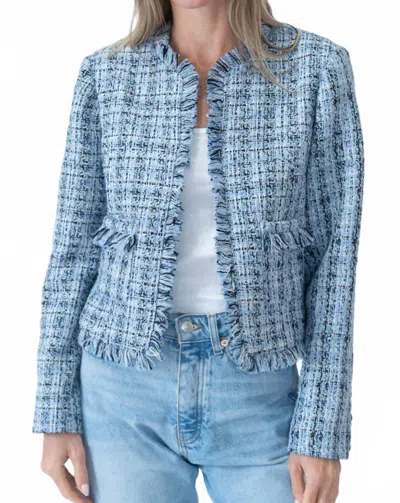 Six/fifty Collins Long Sleeve Blazer In Blue Multi