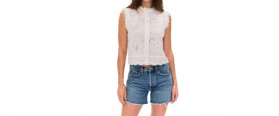 Six/fifty Wren Eyelet Top In White