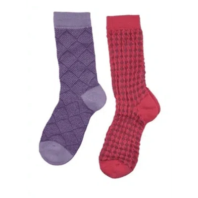 Sixton Lilac Mix Duo Socks Box In Purple