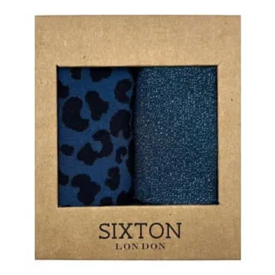 Sixton London : Denim Mix Duo Sock Set In Blue