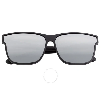 Sixty One Delos Mirror Coating Square Unisex Sunglasses Sixs112sl In Black
