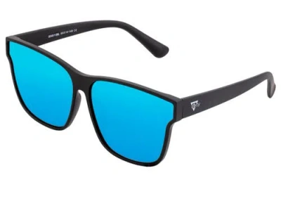 Sixty One Delos Polarized Sunglasses In Black/blue