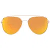 Sixty One Nudge Mirror Coating Pilot Unisex Sunglasses S106gd In Yellow