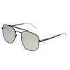 Sixty One Unisex Stockton 54mm Polarized Sunglasses In Brown/silver