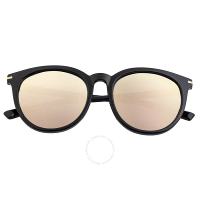 Sixty One Unisex Black Square Sunglasses Sixs108rg In Multi-color