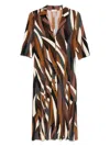 Siyu Kleid Mit Abstraktem Print