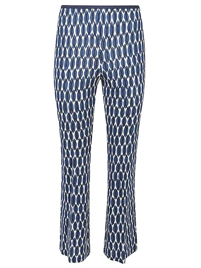 SIYU BLUE PRINTED TROUSERS