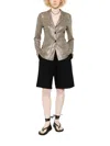 Siyu Tallis Patterned Button-fastening Blazer In Metallic