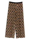 Siyu Chain-pattern Straight Trousers In Brown