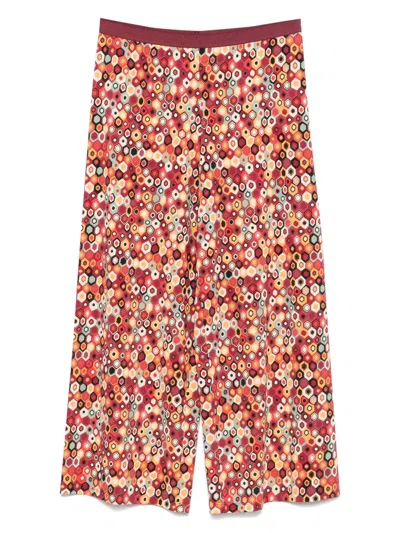 Siyu Geometric-print Straight-leg Trousers