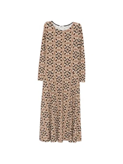 Siyu Geometric-print Midi Dress In Multi