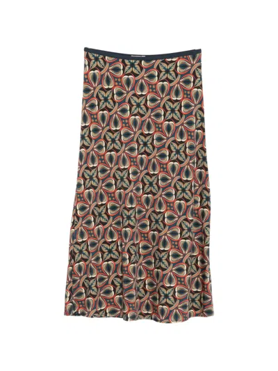 Siyu Geometric-print Midi Skirt In Multi