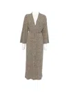 Siyu Geometric-print Wrap Coat In Neutral