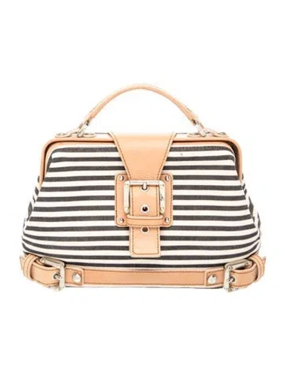 Pre-owned Siyu Leather Top Handle Bag In Neutrals