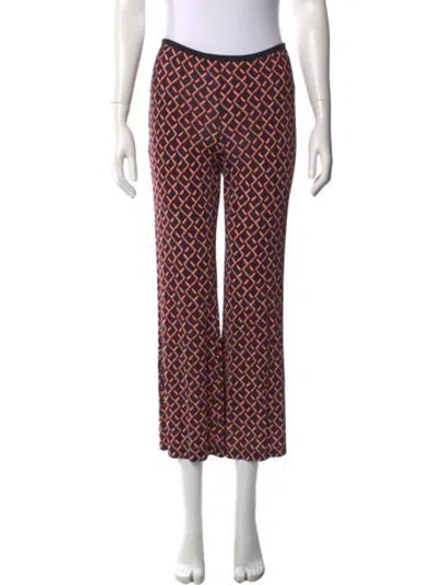 Pre-owned Siyu Patterned Flared Pants In Multicolor