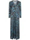 Siyu Printed Long Dress In Multicolor