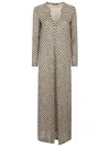 Siyu Printed Long Dress In Multicolour