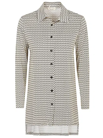 Siyu Long-sleeve Polo-collar Shirt In Neutral