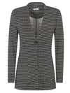 Siyu Printed Single-breasted Jacket In Black