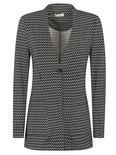 SIYU SIYU PRINTED SINGLE-BREASTED JACKET