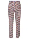 Siyu Maroon Printed Trousers