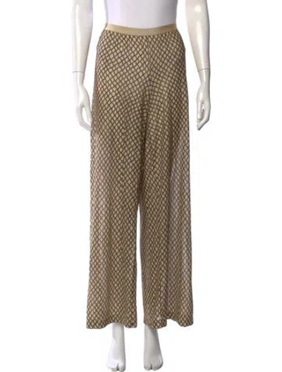 Pre-owned Siyu Silk Wide Leg Pants In Multicolor