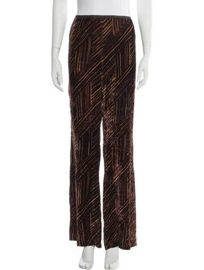Pre-owned Siyu Striped Flared Pants In Multicolor
