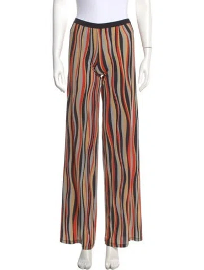 Pre-owned Siyu Striped Wide Leg Pants In Multi