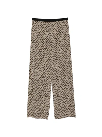 Siyu Tallis Sense Geometric-print Wide-leg Trousers In Multi