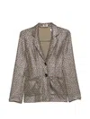 Siyu Tallis Patterned Button-fastening Blazer In Brown