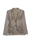 Siyu Tallis Patterned Button-fastening Blazer In Brown