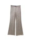 Siyu Tallis Patterned Flared Trousers In Brown