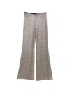 Siyu Tallis Patterned Flared Trousers In Brown