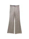 Siyu Tallis Patterned Flared Trousers In Gray