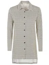 Siyu Long-sleeve Polo-collar Shirt In Neutral