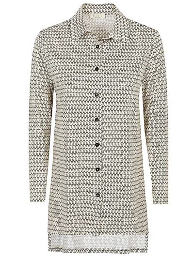 Siyu White Printed Shirt In Neutral