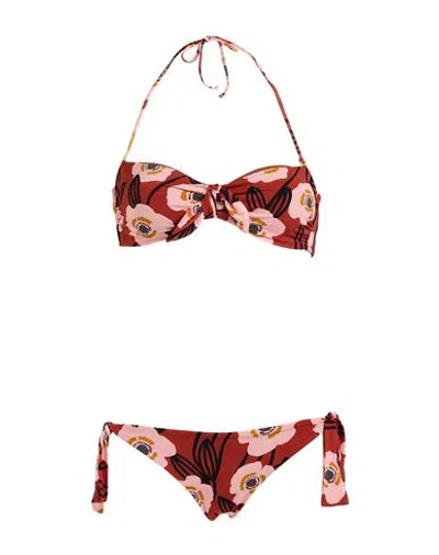 Siyu Woman Bikini Brick Size 6 Polyamide, Elastane In Red