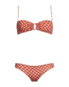 Siyu Woman Bikini Coral Size 8 Polyamide, Elastane In Red