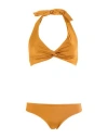 Siyu Woman Bikini Mustard Size 8 Polyamide, Elastane In Yellow