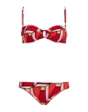 Siyu Woman Bikini Red Size 6 Polyamide, Elastane In Red
