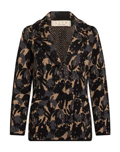 Siyu Woman Blazer Black Size 8 Merino Wool