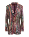 Siyu Woman Blazer Burgundy Size 8 Polyamide, Elastane In Red