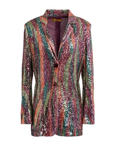 Siyu Woman Blazer Burgundy Size 8 Polyamide, Elastane In Red