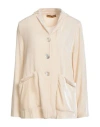 Siyu Woman Blazer Cream Size 8 Viscose, Silk