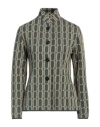 Siyu Woman Blazer Military Green Size 4 Merino Wool In Green