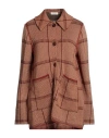 Siyu Woman Cardigan Brown Size 4 Polyamide, Metallic Polyester In Brown